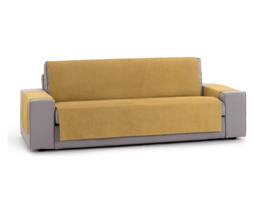 Husa pentru canapea cu 3 locuri Chenille Salva Mustard 170-210 cm – Eysa, Galben & Auriu Eysa